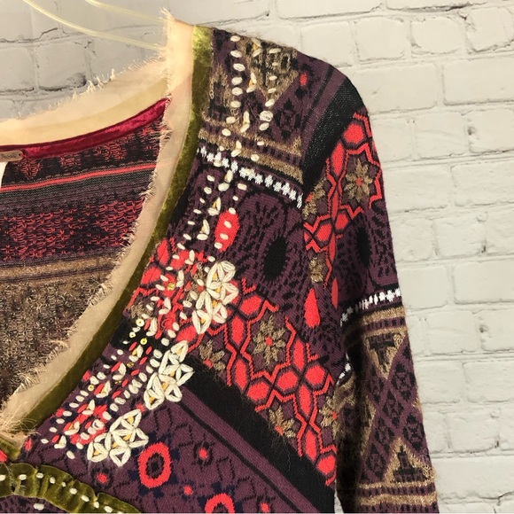 TUNIC - Women's Free People Multicolored Abstract Prism Patterned Tunic. Size S - Picture 10 of 16